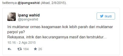 Citra Akhlakul-Karimah Ummat Nahdliyin Dijungkir-balikkan oleh 'the Invisible Hand'