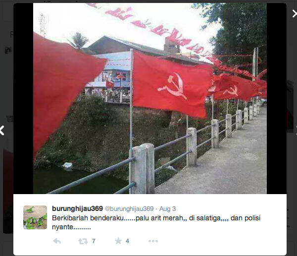 Bendera Palu Arit Bikin Heboh di salatiga 
