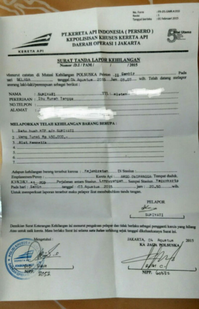 waspada di dalam transportasi umum indonesia