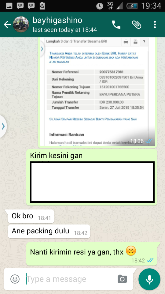 SURAT TERBUKA ID bayhigashino 085710353757 BRI 151201001765500 BAYU PERDANA PUTERA