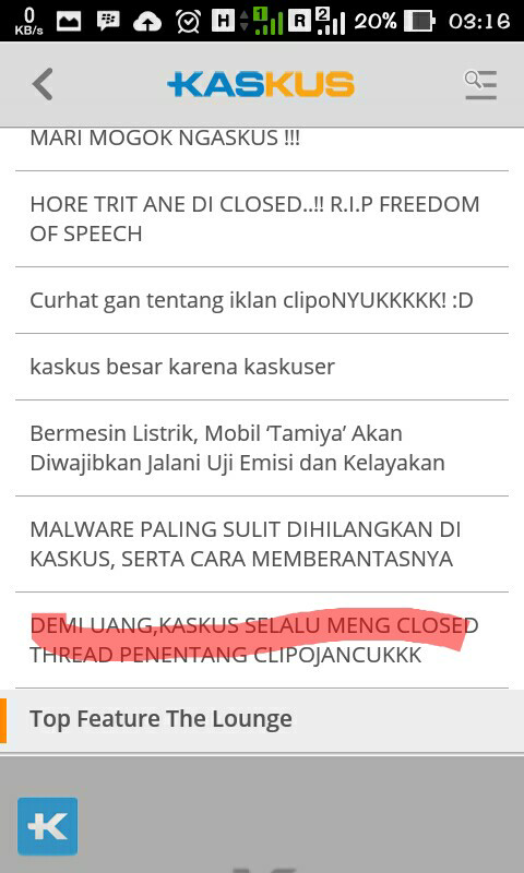 Ini nih yang unik dari KASKUS, Top trit lounge isinya Klepon semua (Pict only)