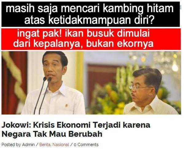 Jokowi: Krisis Ekonomi Terjadi karena Negara Tak Mau Berubah