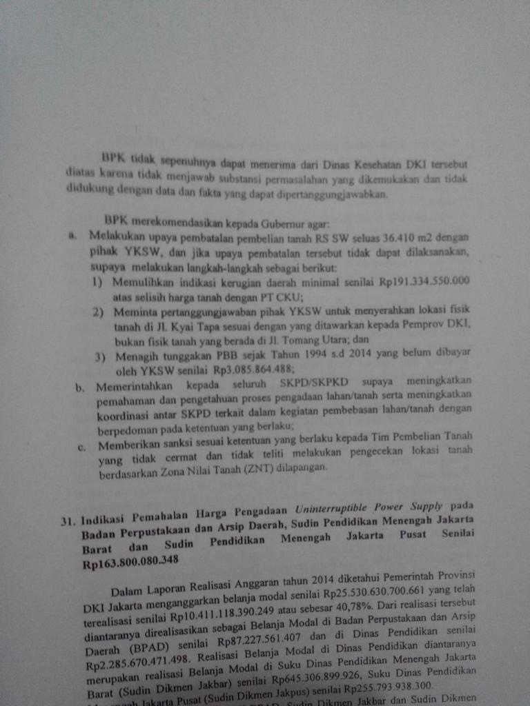 Ini 12 Temuan Fakta Pembelian Lahan Bermasalah RS Sumber Waras oleh Pemprov DKI
