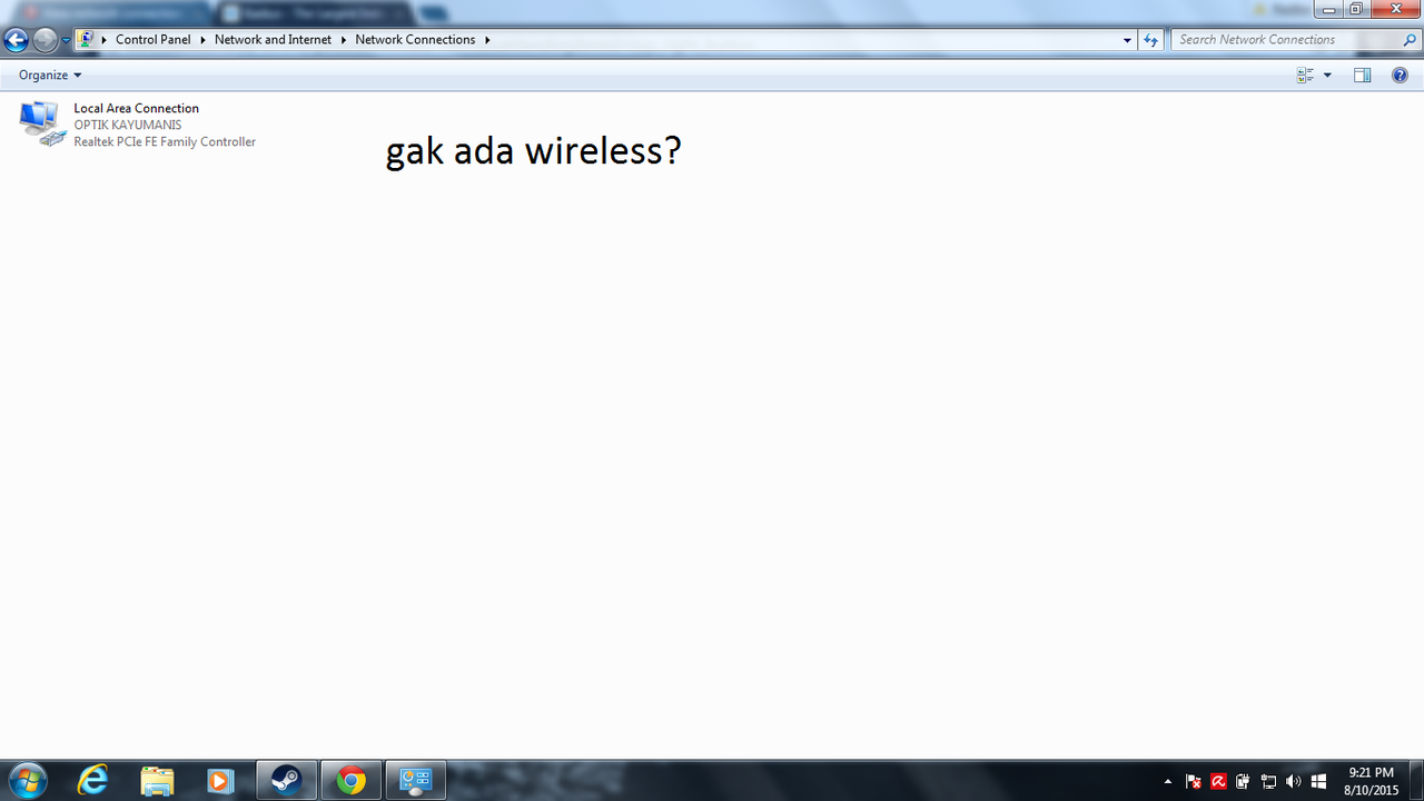 Gak nyambung wireless?