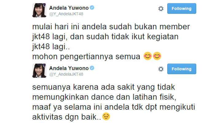 Keputusan 'Mengejutkan' Andela Yuwono JKT48