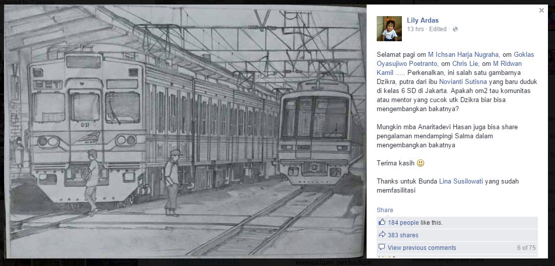&#91;Keren Gan!!&#93; Gambar Buatan Anak Kelas 6 SD Ini Bikin Kagum Gansis!!