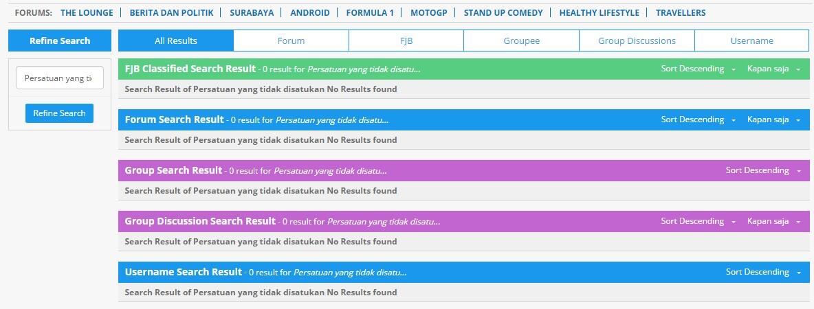 Persatuan yang TIDAK Disatukan