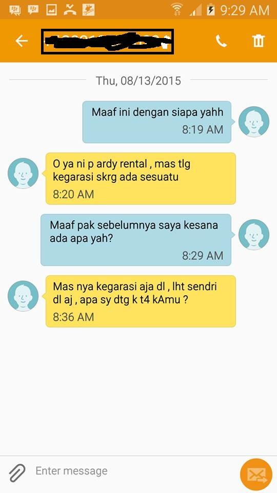 Modus Penipuan sewa mobil hati-hati gan :)