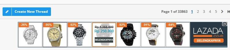 Wow.. Iklan jam di Lazada discount sampai 95% 