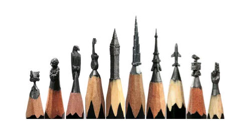 Miniatur dari Pensil Kayu Level Dewa