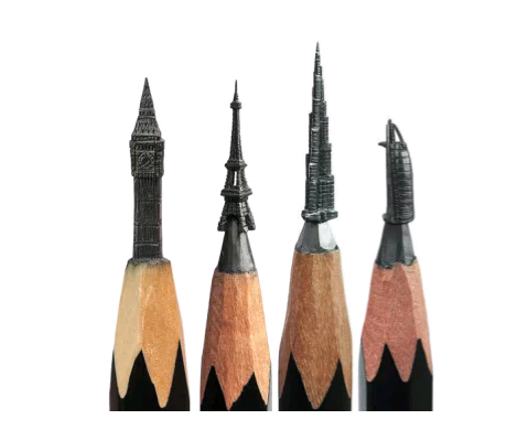 Miniatur dari Pensil Kayu Level Dewa