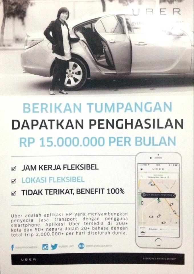 Lowongan Pekerjaan UBER PARTNER daerah JABODETABEK