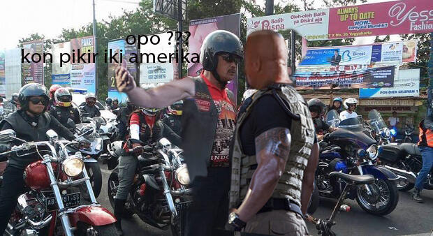 Kumpulan Meme Warga Hadang Moge Arogan di Jogja