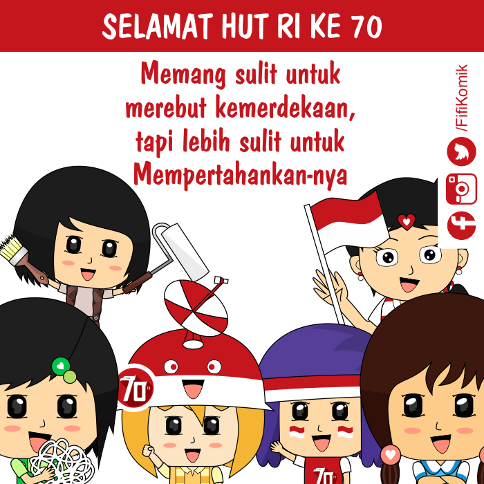 Komik Strip HUT  Kemerdekaan RI  ke 70 oleh Fifi and Friends 