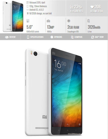  Bingung Gan &#91;&#91; Xiaomi Redmi Note 2 vs Xiaomi Mi 4i &#93;&#93;