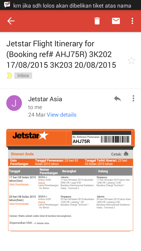 SANGAT KECEWA DENGAN PELAYANAN JETSTAR