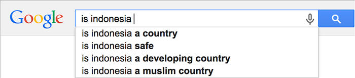 ini yg bakal muncul jika 6 negara ini ingin tahu soal Indonesia di google