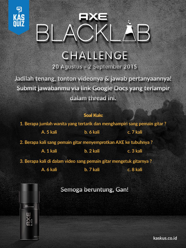 Cuma Cowok Kalem yang Bisa Naklukin KASQUIZ AXE BLACKLAB CHALLENGE