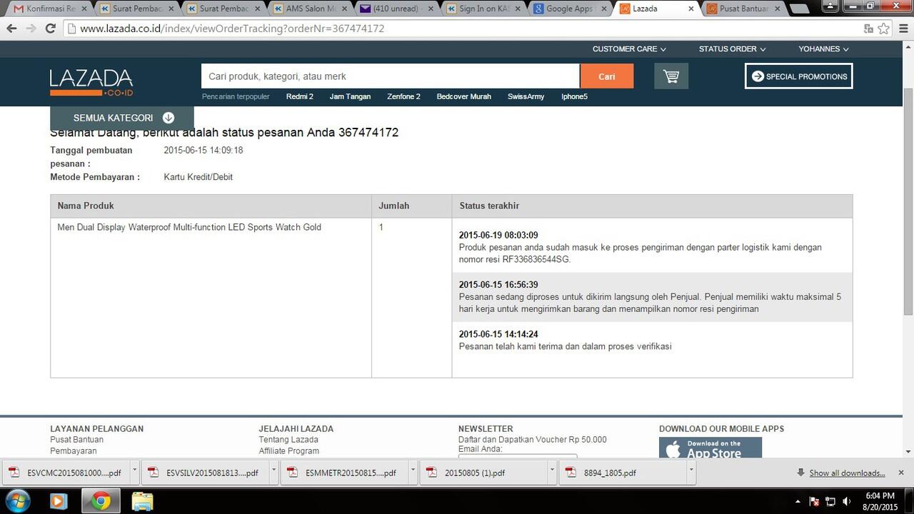 Kecewa dengan pembelian barang di LAZADA ...