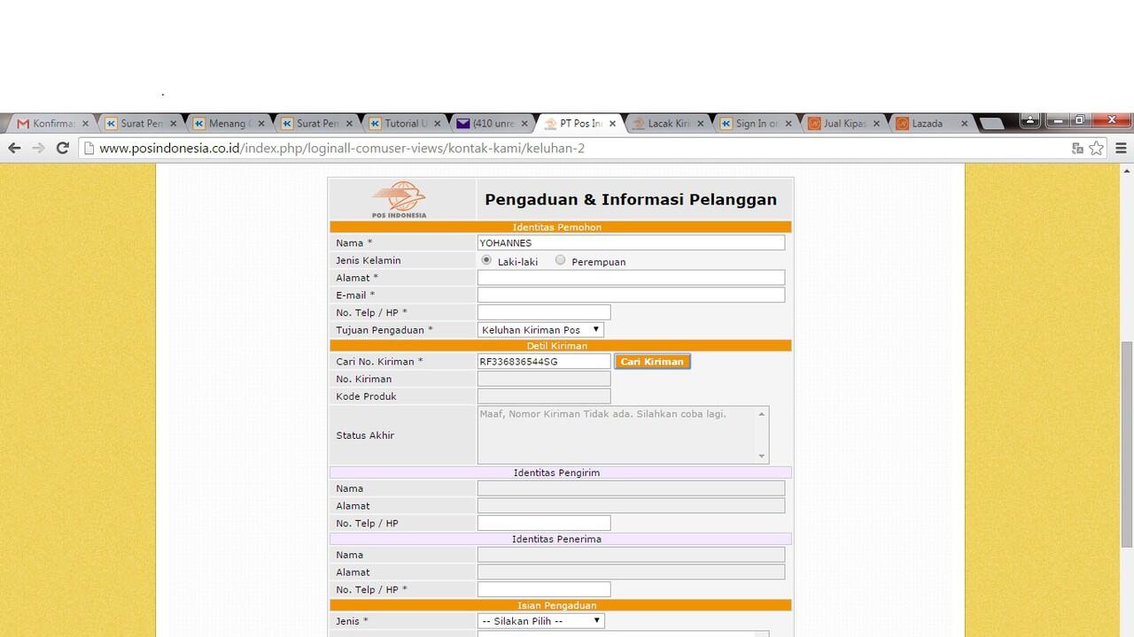 Kecewa dengan pembelian barang di LAZADA ...