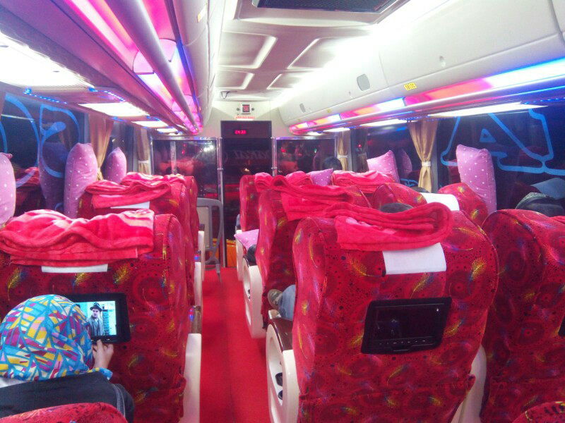 Penampakan Interior Bus Scania Medan - Banda Aceh