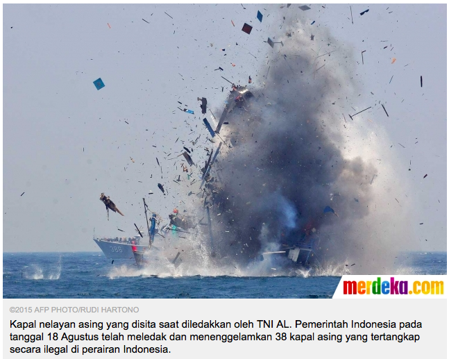 TNI AL resmikan pangkalan utama di Sorong dan bakar kapal malaysia