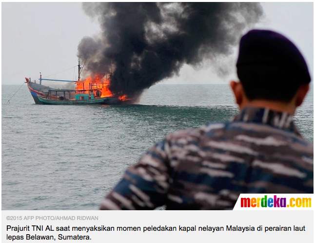 TNI AL resmikan pangkalan utama di Sorong dan bakar kapal malaysia