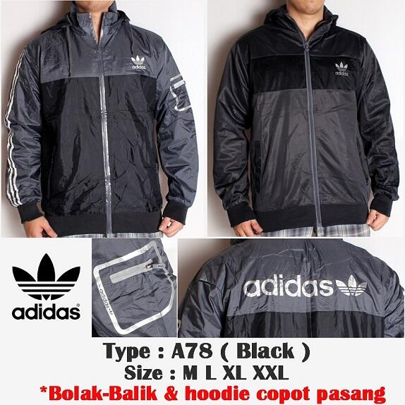 Jaket Adidas Parasut Bolak Balik