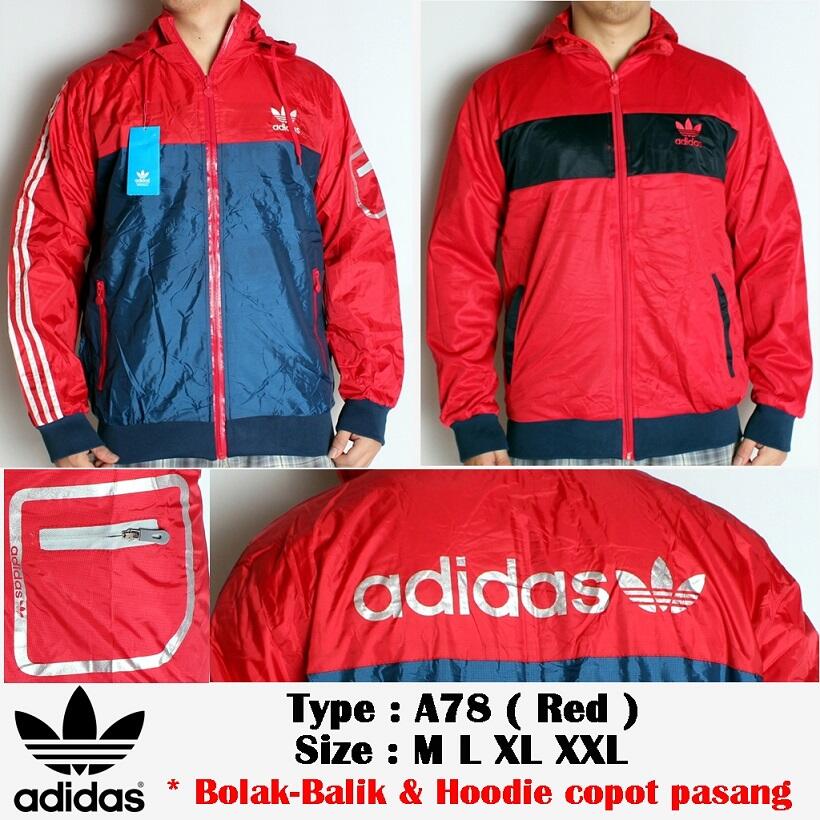Jaket Adidas Parasut Bolak Balik