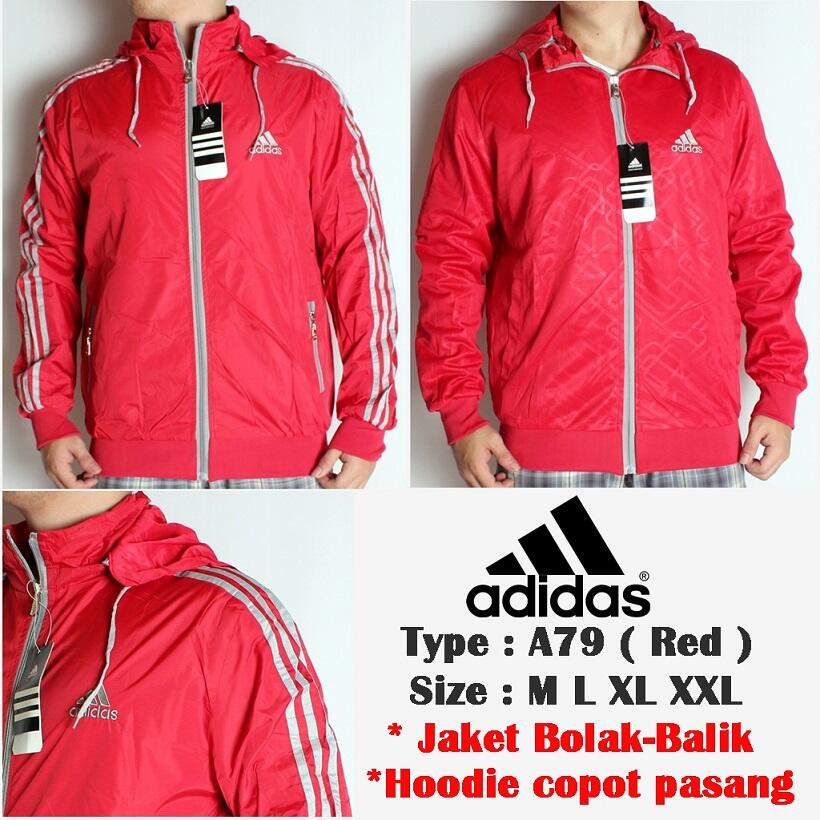Jaket Adidas Parasut Bolak Balik