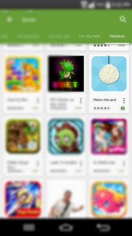 Game Makan Kerupuk yang ane buat di Android masuk Trending, gan!!