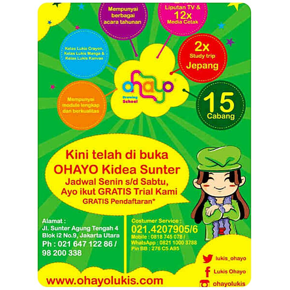 Dibuka Lowongan untuk Guru Lukis Manga ( 3 orang ), OHAYO Drawing School