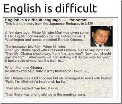 &#91;JOKE SORE HARI&#93; English is difficult language............... for some!