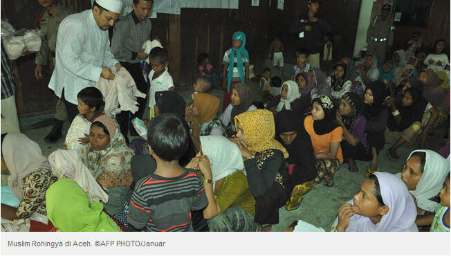 Pengungsi saling berkelahi, Polisi geledah barak Rohingya di Aceh