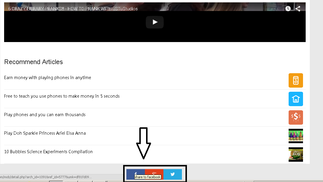 Share2Earn, EARING DOLLAR MELALUI SHARE ARTIKEL