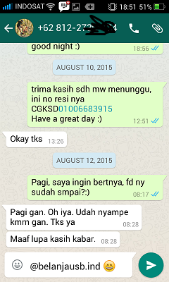 ++++++ Testimonial BelanjaUSB :D ++++++ 