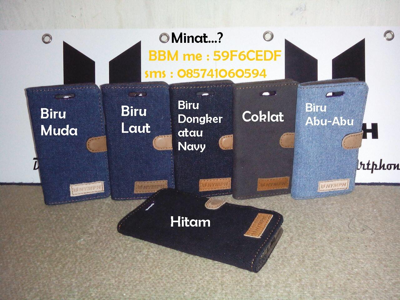 Produk Baru FlipCover Smartphone berbahan Kain Jeans paduan Kulit Asli