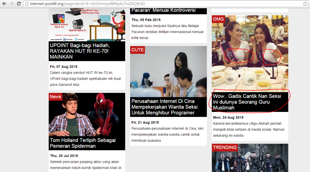 Situs INTERNET POSITIF yang gak POSITIF BANGET