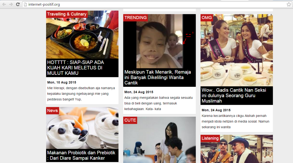 Situs INTERNET POSITIF yang gak POSITIF BANGET