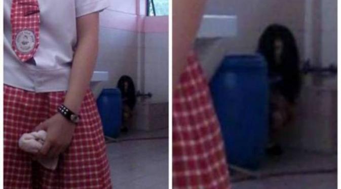 Sosok Misterius di Toilet Ini Hebohkan Siswa di Filipina