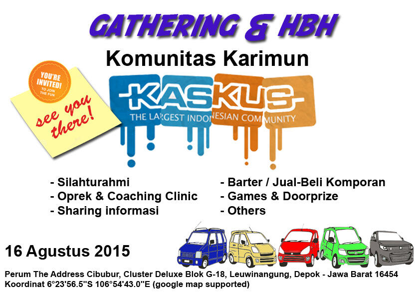 GATHERING (KOPDAR &amp; HALAL BIHALAL) KOMUNITAS KARIMUN KASKUS 2015