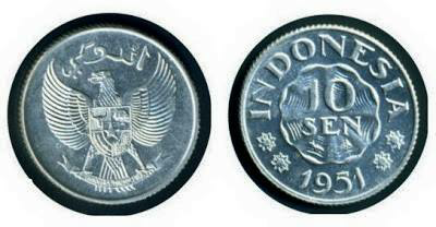 Uang Koin Indonesia Tahun 1950-an Beraksara Arab