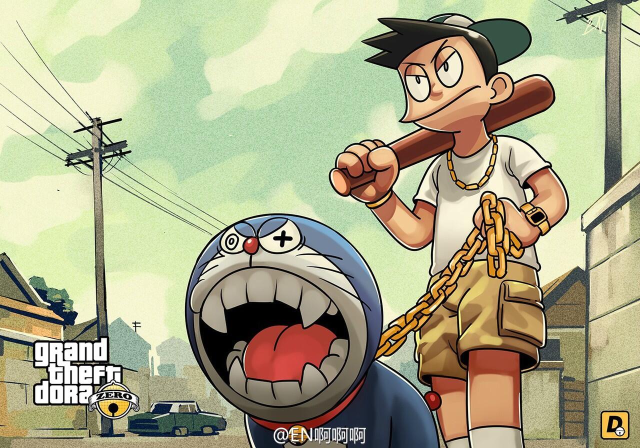 Ganasnya Doraemon Versi 'Grand Theft Auto' Yang Akan Merusak Masa Kecilmu