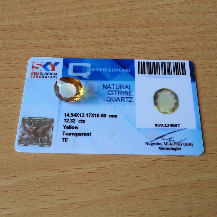 Liontin perak Citrine Brazil