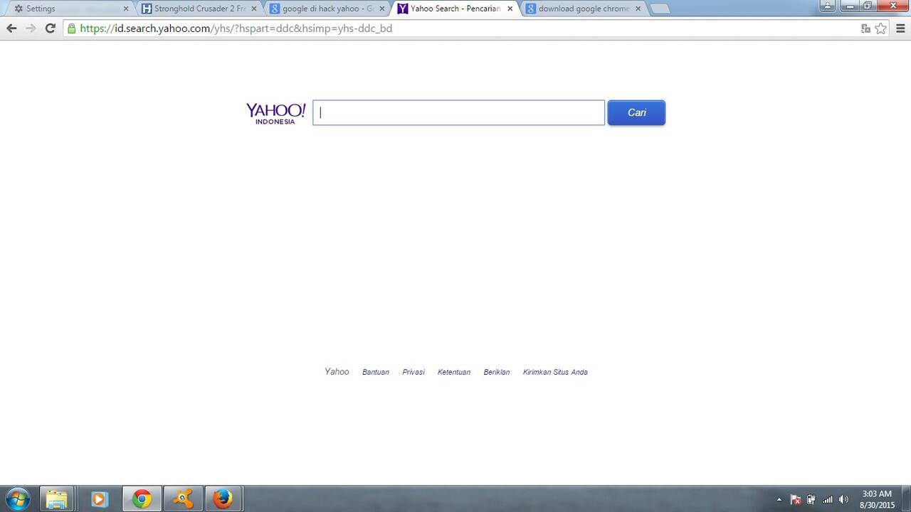 kenapa google chrome ane berubah jadi yahoo ya gan?