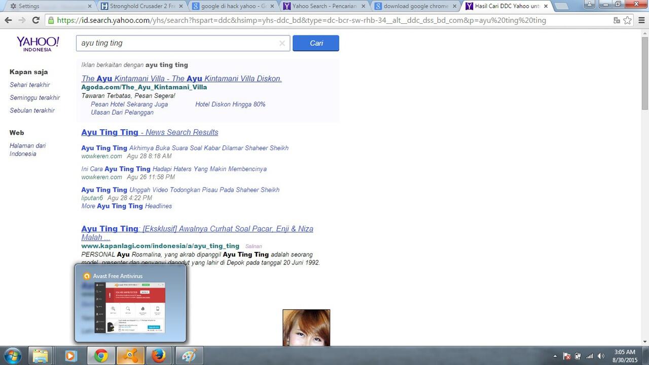 kenapa google chrome ane berubah jadi yahoo ya gan?