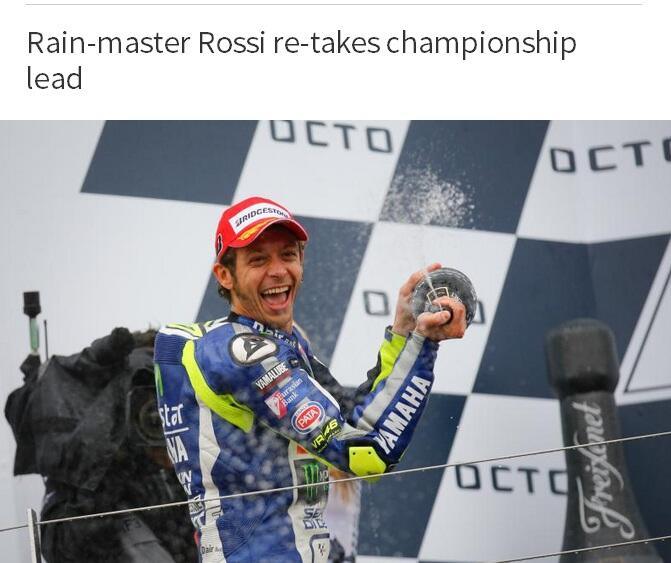 Valentino Rossi Juara di Race Basah Silverstone, Marc Marquez Terjatuh