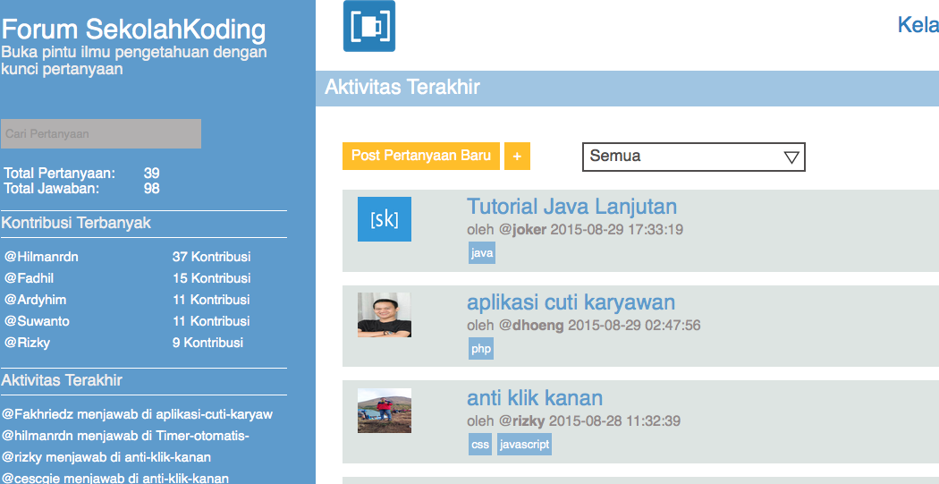 Belajar Web Design dan Develop di Sekolah Koding