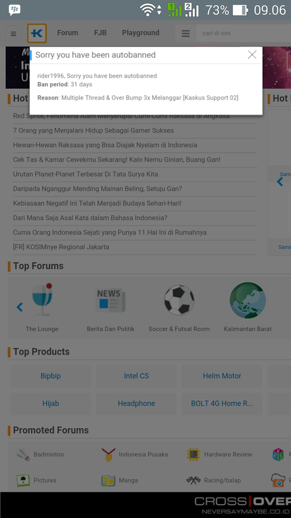 gila kena banned lagi