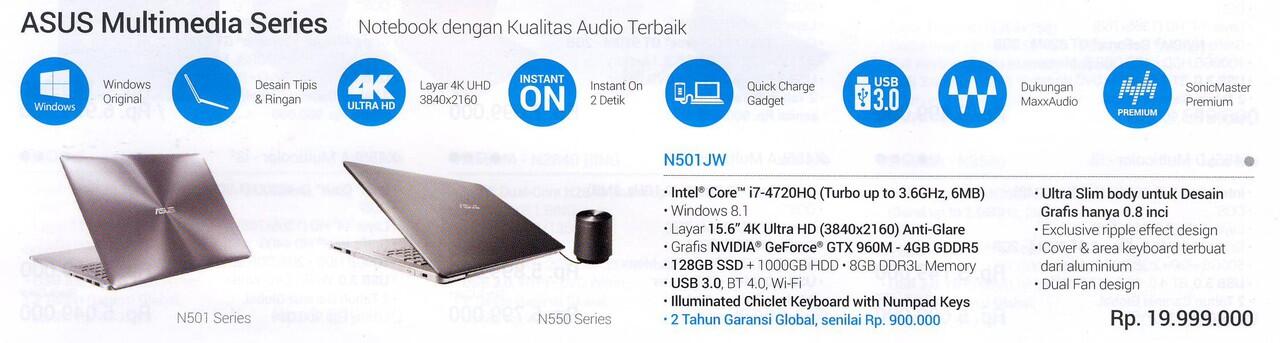 laptop Asus N501JW